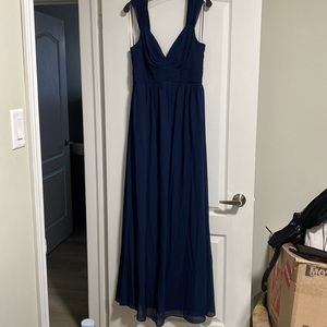 Fashion nova navy blue gown